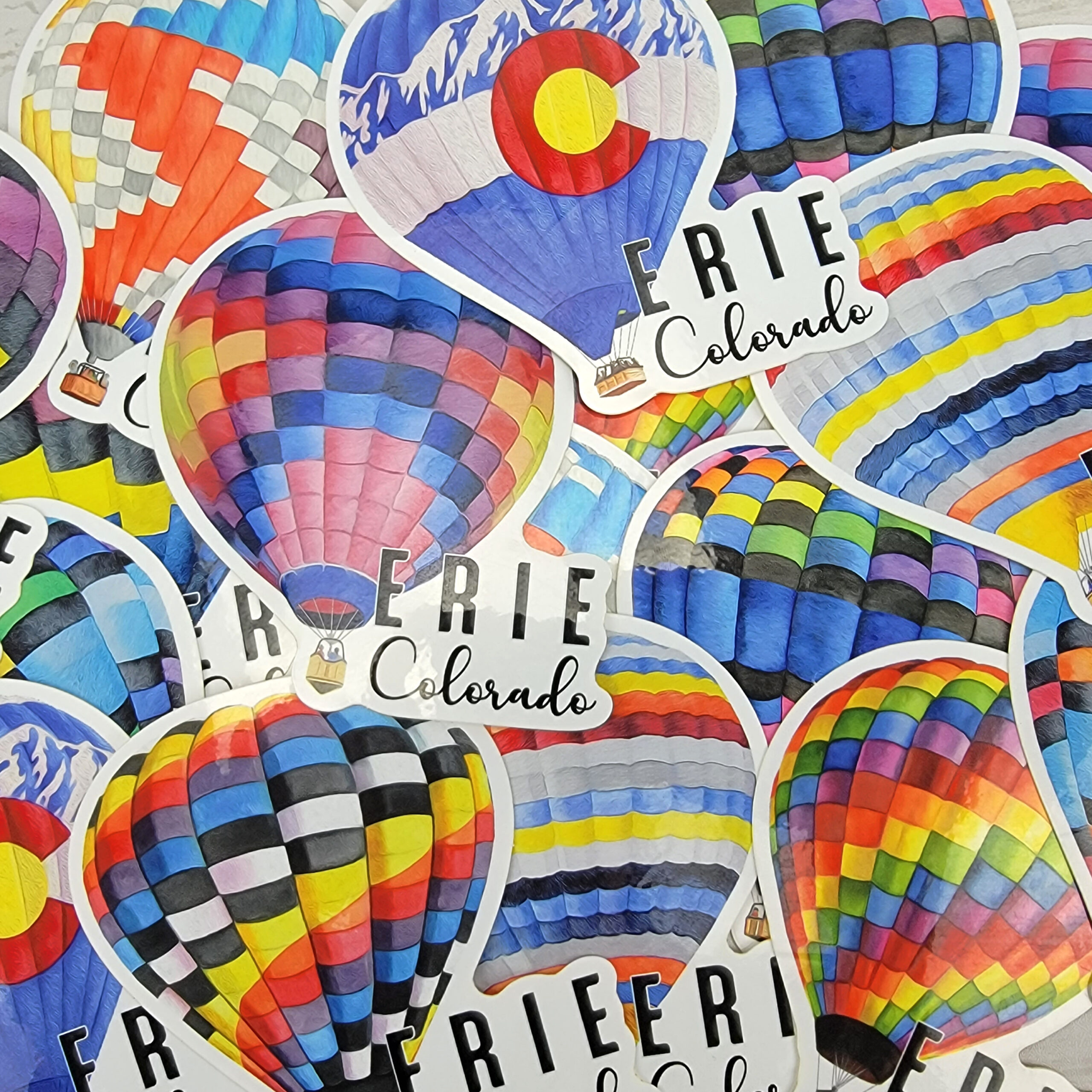 Vinyl Weatherproof Hot Air Balloon Stickers